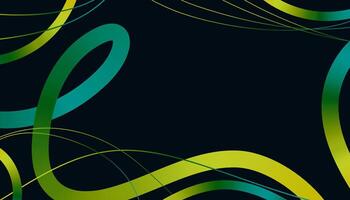 Wavy Lines and Scribble Sketches with Vibrant Colors on a Black Background. Playful geometric fluid organic shapes isolated. Trendy colorful freehand line doodles. vector