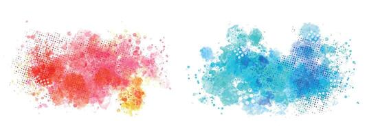 watercolor splash background for logos, red and blue vector