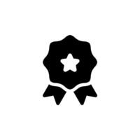 Award badge with a star icon. Perfect for graphic design, web design, or print projects related to achievement, recognition, quality, and excellence vector
