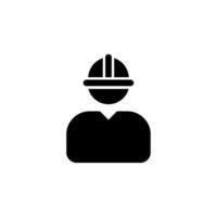 construction worker wearing a hard hat. Suitable for construction, engineering or labor related designs. Isolated on transparent background vector