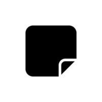 square piece of paper with a folded corner. Ideal for representing documents, notes, messages, or digital files vector