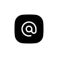 Email icon symbol inside rounded square. Perfect for use in web design, social media, and graphic design projects vector