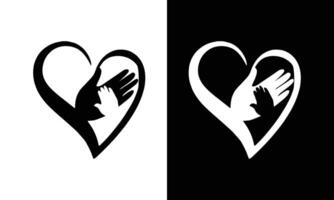 hands with heart vector