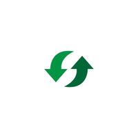 Renewable Energy icon Cycle Arrows stock image. vector