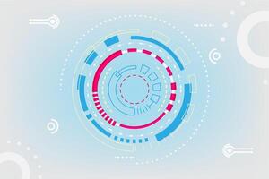 Ui HUD screen tech system futuristic cyber technology concept flat style vector