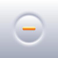 3D Circle shapes button neomorphism style vector