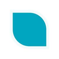 Brutalist abstract shape sticker. Modern minimal icon with flat design and bold curve. Simple graphic element, contemporary symbol of brutalism, perfect for trendy visual projects. vector
