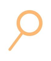 Digital search icon in a flat style. Simple flat graphic depicting a search gesture as modern app feature. This illustration highlights technology and smartphone usability as user interface element, vector