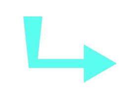 Y2K abstract arrow shape. Retro geometric symbol in a modern aesthetic. Cool icon for 90s inspired decoration, flat style logo, trendy visual element for graphic design projects. vector