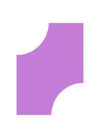 Brutalist abstract shape icon. Bold circular element with a modern curve. A flat symbol in a contemporary style, ideal for y2k graphic projects and design applications. vector