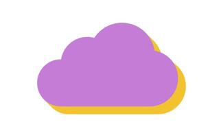 Brutalist cloud shape icon. Abstract cloud element silhouette. Modern decorative figure, flat style, suitable for graphic design projects and contemporary art applications. vector