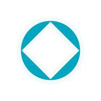 Brutalist abstract diamond icon sticker. Geometric flat shape symbol. Modern design element, bold figure, y2k aesthetic. Ideal for contemporary projects, graphic needs, and minimalist decor. vector