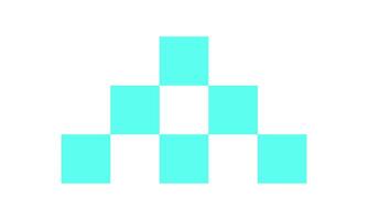 Y2K retro checker pattern. Abstract geometric shape with modern aesthetic. Bold visual style, flat icon representation, suitable for decoration or trendy poster designs. vector