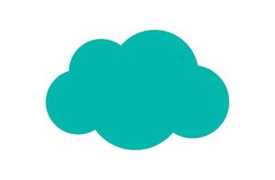 Brutalist cloud icon. Abstract shape and figure that serves as a modern symbol. A flat, geometric element with a y2k style, ideal for contemporary graphic applications and digital design. vector