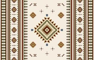 Geometric ethnic oriental ikat pattern traditional Design for background vector