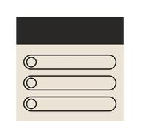 a black and white icon of a check box. vector
