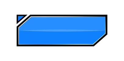 A blue rectangle with a white border vector