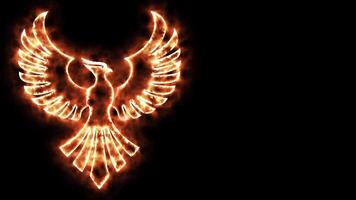 Phoenix. flapping its wings. 4k animation, looped. video