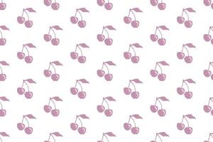 Seamless pixel cherry pattern, red, for printing carpets, fabrics and decoration V2. vector