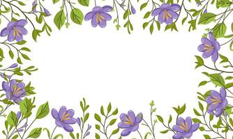 spring background with flowers and space for text. Botanical illustration for cards and invitations. vector