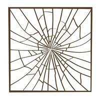 intricate geometric pattern, abstract spiderweb design brown symmetrical lines, artistic visual concept vector