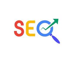 SEO Optimization Magnifying Growth, Ranking, and Search Engine Results vector