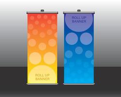 Roll up banner stand design template, Bubble Design vector
