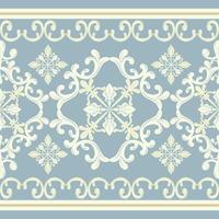 Timeless Elegance of Art Scroll Ornament Victorian Pattern Detailed of Florals Motif Element Filigree Design. Luxury Symmetrical Decorative for Wallpaper Textiles Ceramic Tiles Border Interior Textile vector