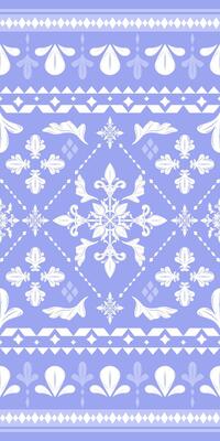 Ancient Violet Baroque Design with White Ornate Scroll Leaves Buds Florals Geometric combine Diamond Middle Design for Expensive Luxury Elaborate Theme Fabrics Textiles Texture Silk Embroidery Tiles