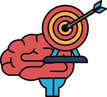 the brain with a red arrow pointing to a target vector