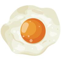 icon of a fried chicken egg with a hard yolk with different highlights, for various designs or textiles vector