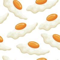 seamless pattern with icons of raw chicken egg that spreads, for various designs or patterns vector
