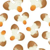 seamless pattern with a chicken egg breaking and spreading, for various designs and patterns vector