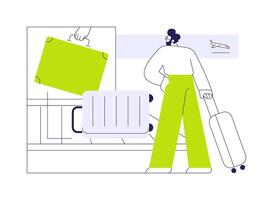 Baggage pick up abstract concept illustration. vector
