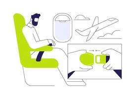 Fasten your seatbelt abstract concept illustration. vector