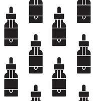 Seamless pattern of hand drawn doodle sketch oil essence bottle isolated on white background vector