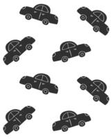Seamless pattern of hand drawn doodle sketch car vector