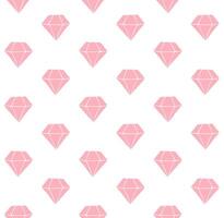 Seamless pattern of hand drawn doodle sketch diamonds isolated on white background vector
