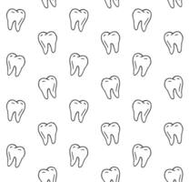 Seamless pattern of hand drawn doodle sketch tooth isolated on white background vector