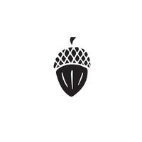 Hand drawn doodle sketch acorn isolated on white background vector