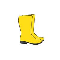 Hand drawn doodle sketch gumboots isolated on white background vector