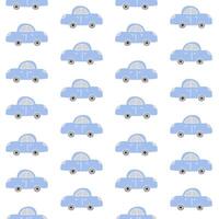 Seamless pattern of hand drawn doodle sketch car isolated on white background vector