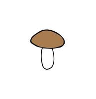 Hand drawn doodle sketch mushroom isolated on white background vector