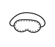 Hand drawn doodle sketch sleeping mask vector