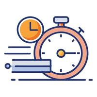 Alarm clock color illustration vector