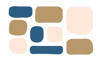 Squiggle shapes for messages. Zigzag border, waves edgy forms vector