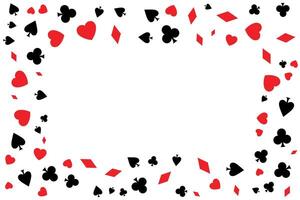 Poker concept frame with copyspace vector