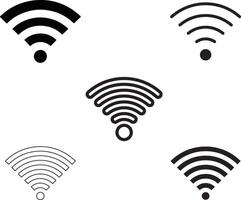 design of a set of Wi-Fi icons vector