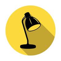 A black lamp on a yellow background vector