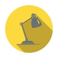 A lamp on a desk with a yellow background vector